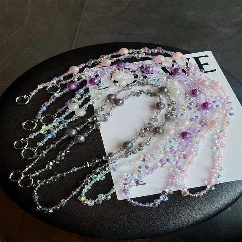 Water Drop Crystal Phone Chain With Beaded Handcrafted Strap For Women And Men