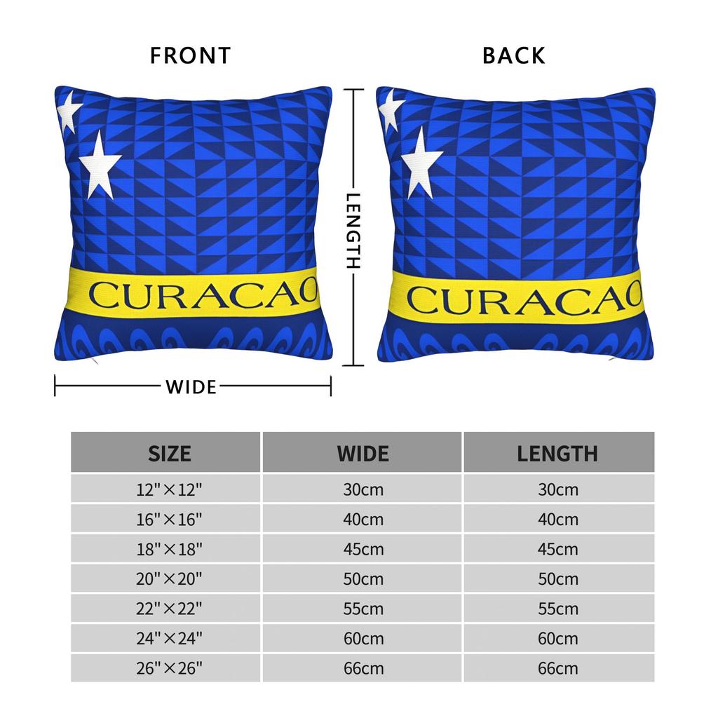 FOR CURACAOFlag Soccer Football Pillowcase Polyester Cushion Cover Decoration  Pillow Case Cover Home Zipper 45X45cm