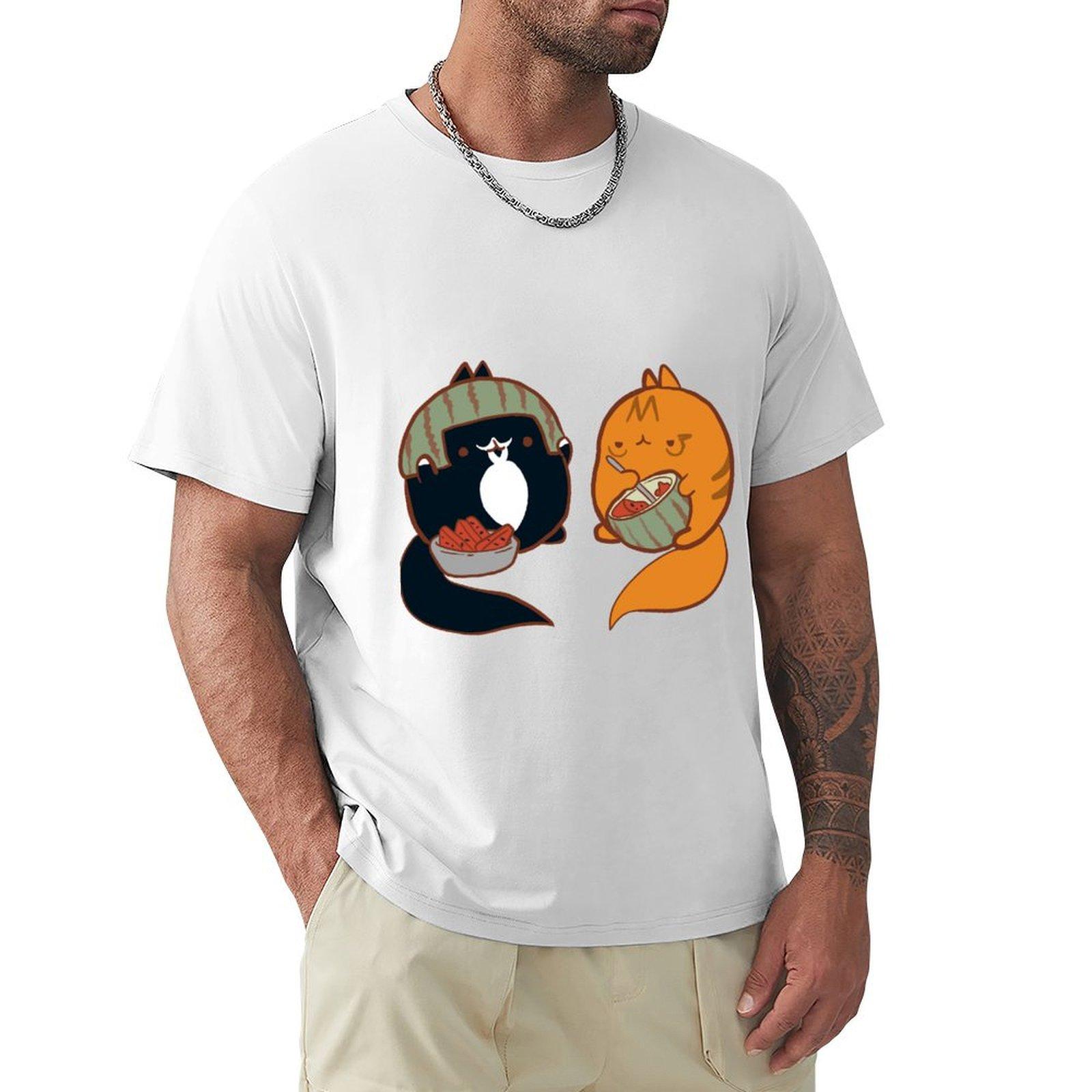 Enjoying Watermelon TShirt designer shirts customizeds luxury designer men graphic t shirts S