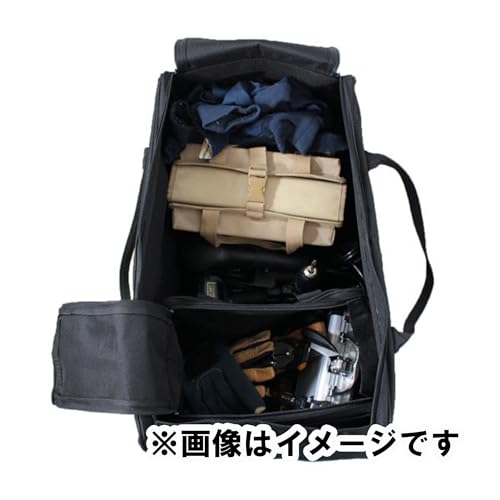 BIGMAN Double Zip Tool Bag, Volume 52, BMB-08, Durable Black Fabric Tool Bag for DIY and Outdoor Use, Model Number: 4962308193296