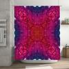 Kaleidoscope Watercolor Shower Curtain Pink Purple Gradient Pattern for Bathroom Decorations.