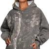 Sudadera con capucha para mujer Otoño Invierno Estampado de Hojas Bolsillo Grande Mangas Largas Gruesa Cálida Holgada Con Capucha Camuflaje Diario Deporte Superior