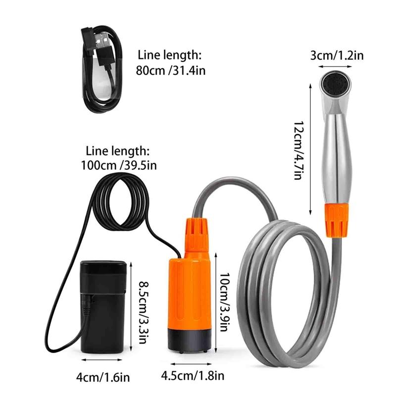 Car Washer Car Washing Portable Electric Shower Rechargeable Bathing Pump For Outdoor Sport Travel Camping Shower
