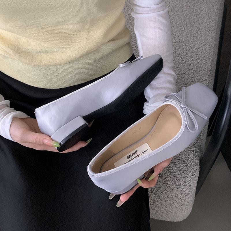 Fashion Female Shallow Ladies Flats Slip On Shoes Slides Silk Fashion Butterfly-Knot Footwear Flats With Shoes For Women Summer Spring