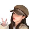 Maillard Brown Beret Women's Autumn and Winter New Retro Painter Hat Face Showing Newsboy Octagonal Hat