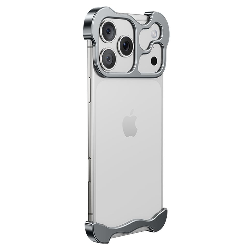 Capa Bumper para iPhone 17 Pro Max Metal Sem Moldura À Prova de Choque com Protetor de Lente da Câmera