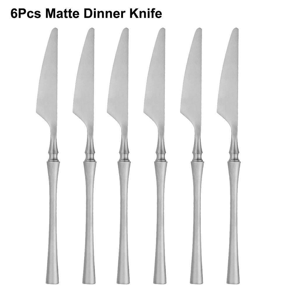 6/16/24Pcs Sliver Tableware Stainless Steel 304 Cutlery Matte Dinner Set Western Fork Spoon Mirror Flatware Dishwasher Safe
