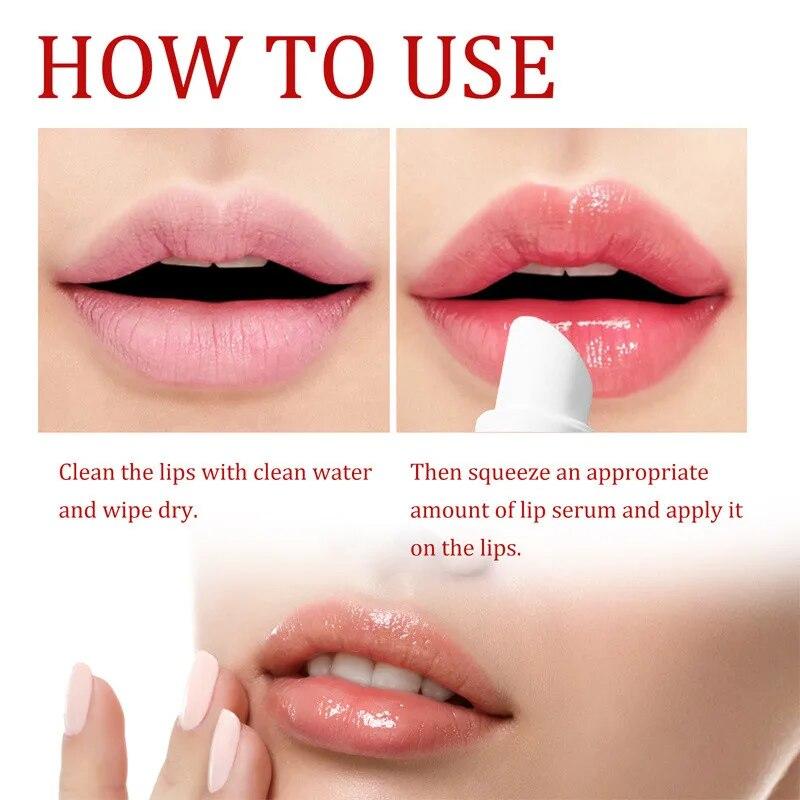 Aufhellendes rosa Mund-Lippen-Serum, bleichendes rosafarbenes, feuchtigkeitsspendendes, reparierendes, aufhellendes Lippenbalsam-Lippenpflege