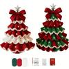 1Pc Christmas DIY Crochet Hook Material Pack Hand Woven, Christmas Tree DIY Weaving Kit, Cute and Fun Home Decoration Ornaments