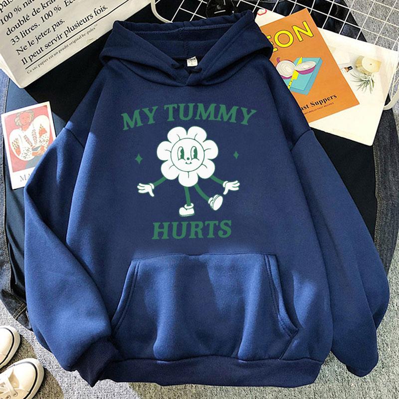 

Мой животик болит мем юмористический толстовка мужская смешная мода длинный рукав теплая свободная повседневная новинка Harajuku толстовки уличная одежда XL