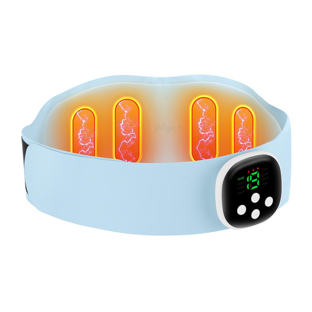 Electric Heating Waist Massager Belt Abdominal Sculptor for Belly Exercise Lower Back Vibration Hot Compress Ab Massager