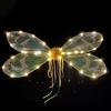 Zikadenflügel Libellenflügel Halloween-Kostüm Flügel Glitzernde Engelsflügel Leuchtende Elfenflügel Prinzessinnenflügel