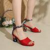 Fashion High Heels Women Sandals Summer Dress Shoes Fashion Elegant Pumps Heeled Shoes Woman 2025 Trend Brand Chunky Zapatillas De Mujer
