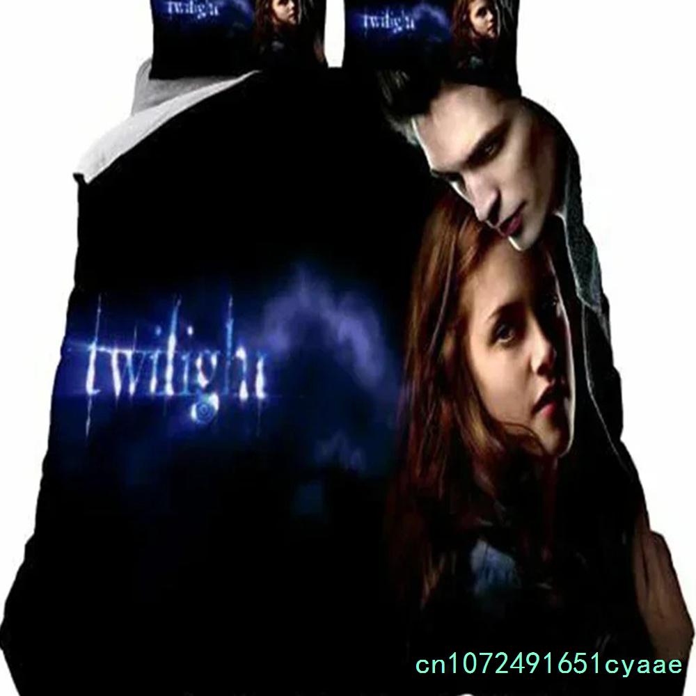 Set Biancheria da Letto Saga di Twilight Stampato 3D Per Camera da Letto Morbido Moderno Copriletto Comodo Copripiumino per Bambini Coperta e Federa