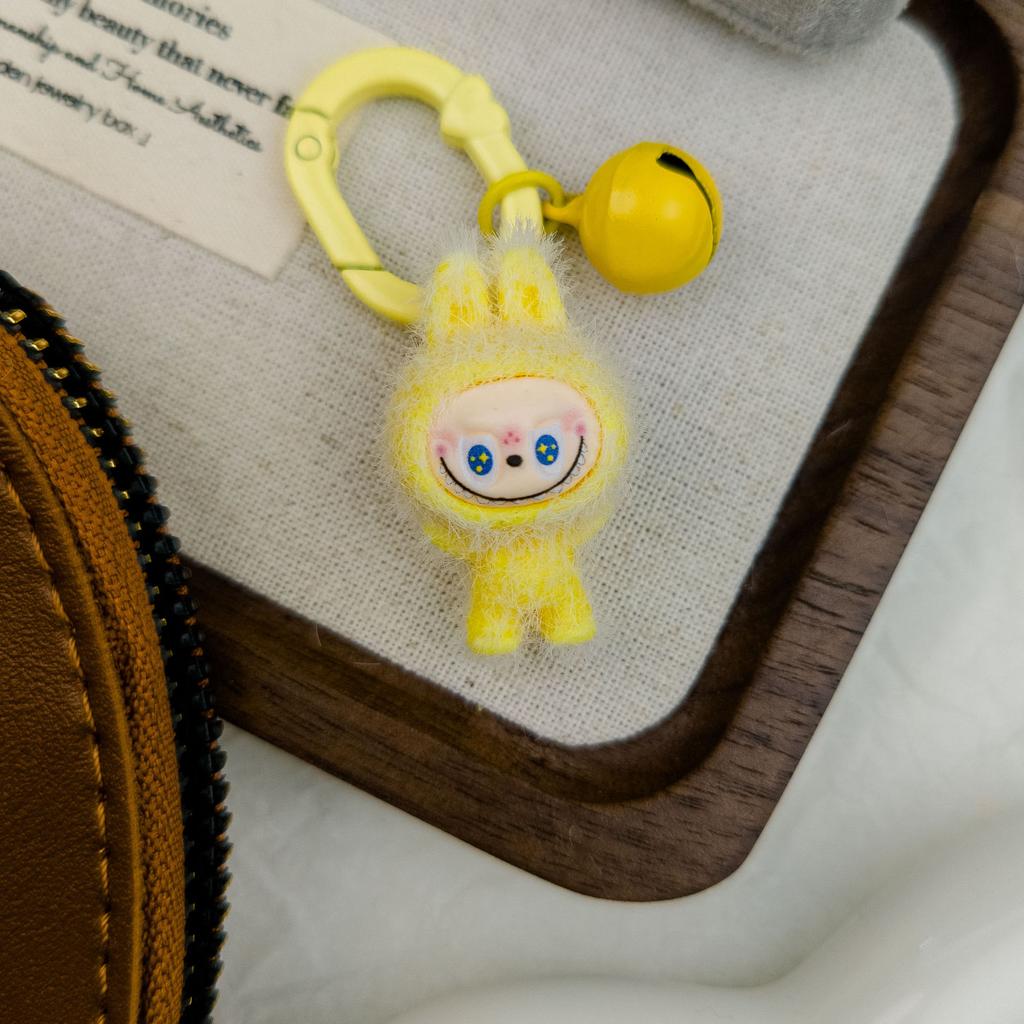 Porte-clés Cartoon Poulie Peluche Elliptique Poupée Mignonne Pendentif Sac à Dos Étudiant