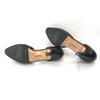 Salvatore Ferragamo Italien Spitze Riemchensandalen Damen 8C 24.5-25.0 Schwarz(GEBRAUCHT)