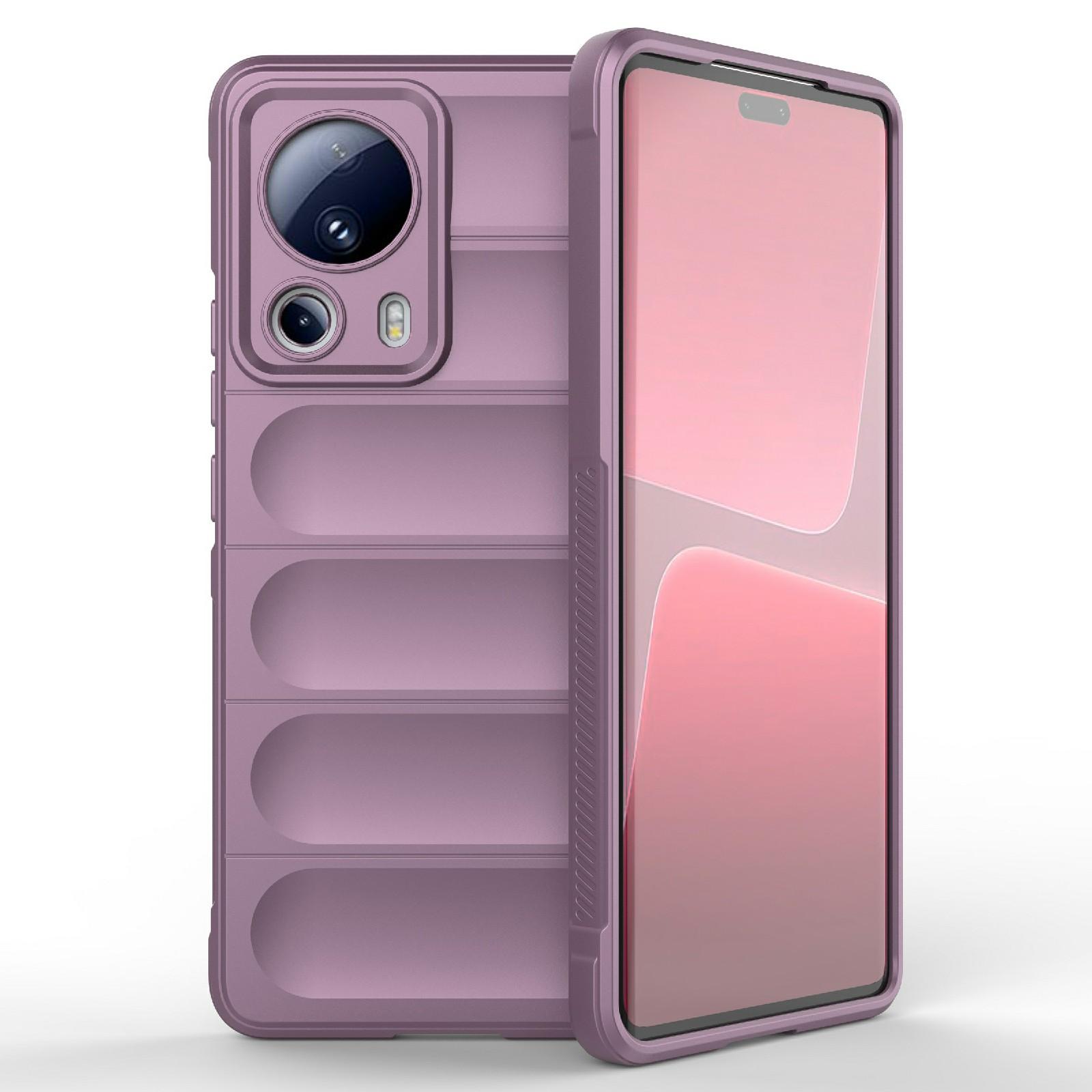 

For Xiaomi 13 Lite/Civi 2 5G Shockproof Rugged TPU Phone Cover Cell Phone Back Case Light Purple