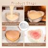 8 Inch Heart Cake Pan, 3 Pcs Aluminum Alloy Non Stick Heart Cake Mold with 60 Pcs Pan Liners for Kitchen Birthday Wedding