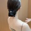 Diamond Flower Hair Claw Clip - Elegant Updo Accessory for Women