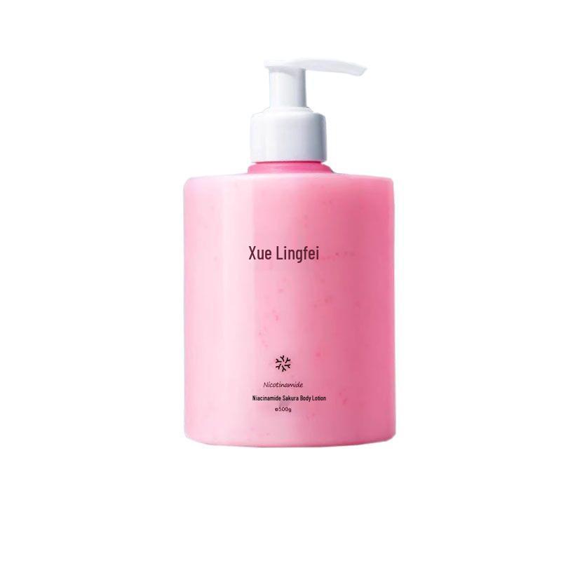 Xuelingfei Kirschblüte Niacinamid Körperlotion 500g - Feuchtigkeitsspendend & Hydrierend mit Langanhaltendem Duft zur Pflege der Haut.
