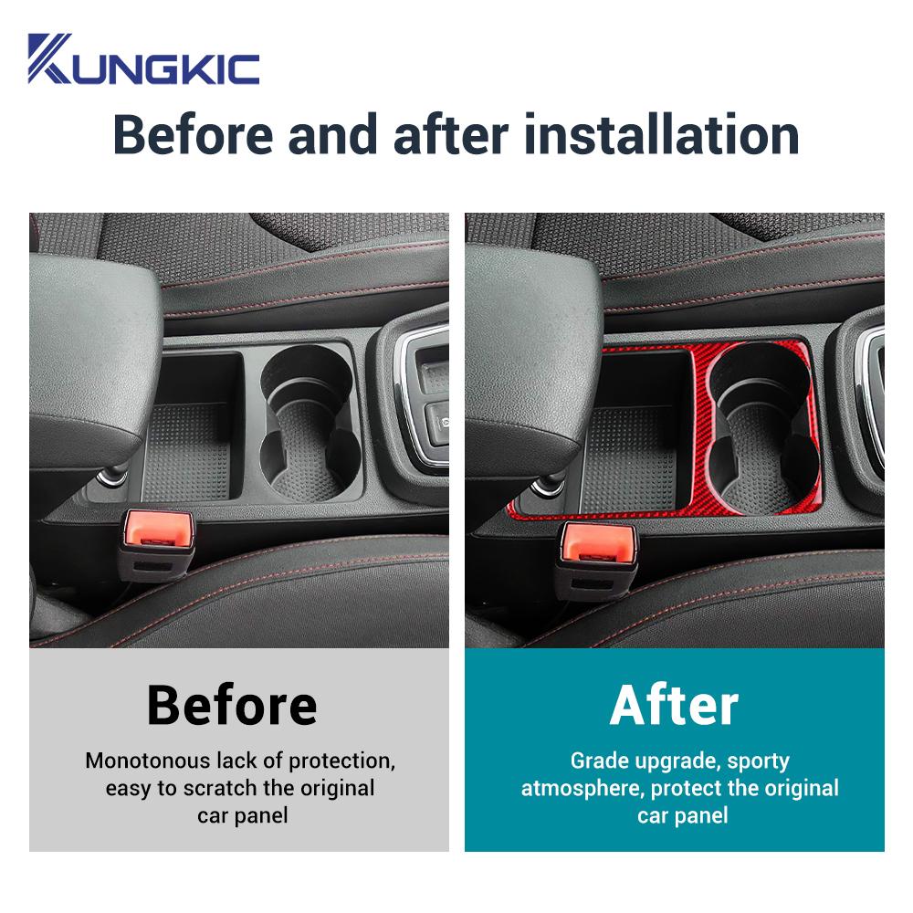 Real Soft Carbon Fiber Sticker For Seat Leon 2017 2018 2019 LHD RHD Car Water Cup Holder Panel Trim Interior Accessories