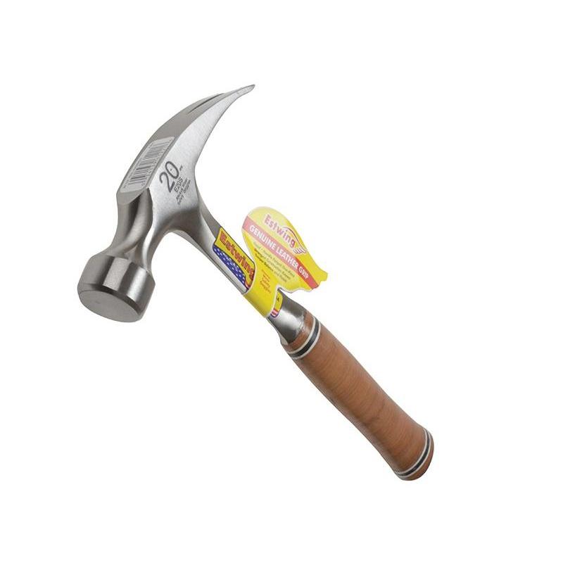 Estwing Straight Claw Hammer, Leather Grip