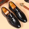 Neue koreanische Version von Business-Formal Herrenschuhen Herren Freizeitlederschuhe Britische bequeme vielseitige atmungsaktive Slipper Herrenlederschuhe