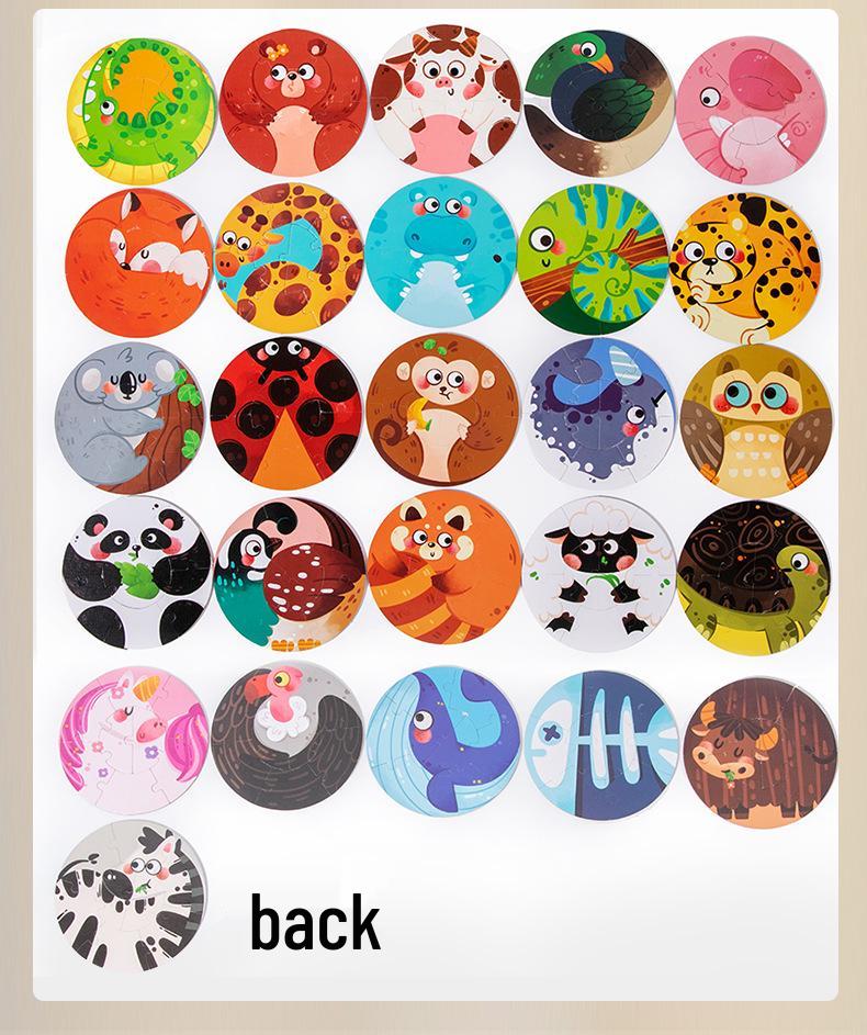 CPCE Kids' Double-Sided Animal Alphabet Puzzle & Parent-Child Interactive Board Game