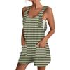 Womens Summer Casual Sleeveless Romper Loose Striped Tied Shorts Overalls Jumpsuit With Pockets 2025 Clothes