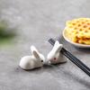 Fat Rabbit Ceramic Chopsticks Stand Creative Chopsticks Stand Hotel Home Decoration Tableware Table Cute Animal Spoon Holder New