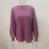 Women's Plus Size Tops Autumn Round Neck Ruffled Lantern Sleeve Pullovers