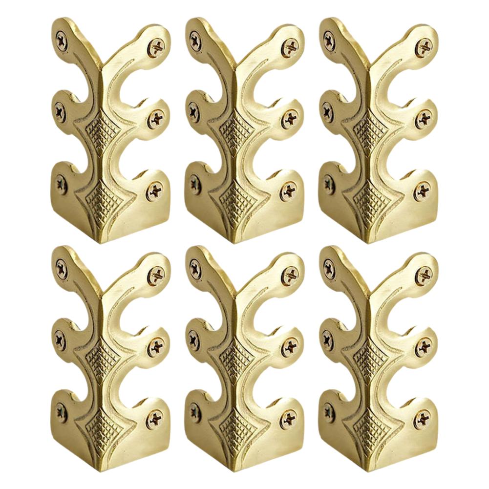 6/12PCS Vintage Metal Corner Protector Iron Skirting Board Corner Protector Decorative Corner Guard Board for Living Room Office