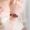 Luxury Women's Rose Gold Square Quartz Watch Leather  Glass  Wrist Accessory Women Watch