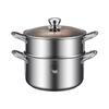 DUTRIEUX 26CM 304 Stainless Steel Multi-Function Cooking Pot with Steamer