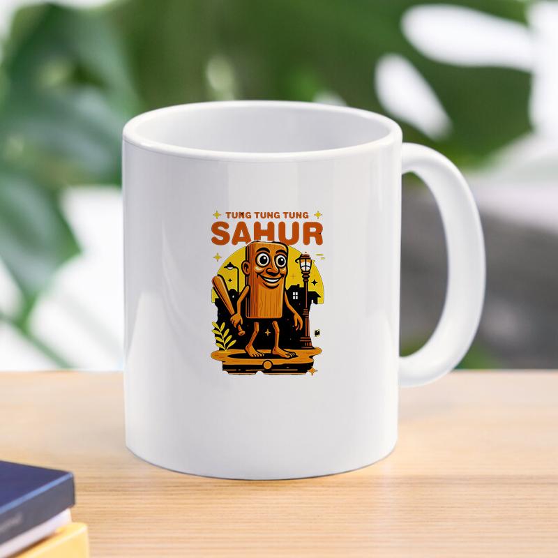 Tung Tung Tung Sahur Mug Creative Coffee Cups Drinks Cup Handle Drinkware Thanks Gifts