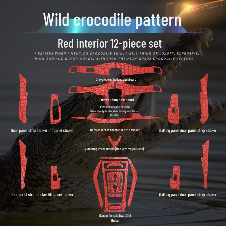 Krokodiltexturfolie für BYD Qin PLUS Armaturenbrett Innenraummodifikation