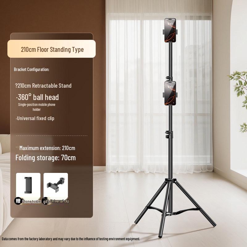 Dedicated Mobile Phone Holder Tripod with Fill Light for Live Broadcasts and Outdoor Shooting