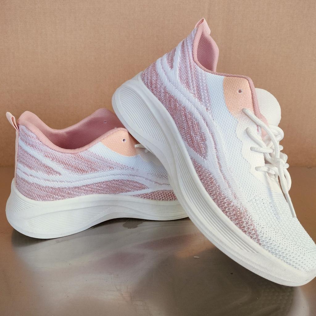 Nouvelles chaussures, chaussures de sport, chaussures décontractées tissées fly, chaussures de course à semelles souples
