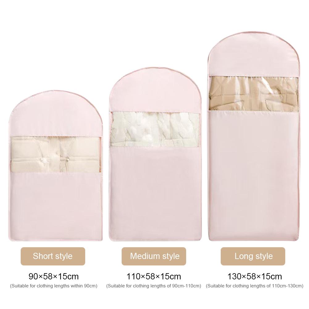 Space Saver Closet Organizer with Self Compression Zipper Dust Cover Clothes Bag Coat Storage Bag for Clothes Coats Jackets