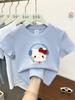 Kids Summer Cotton Cartoon T Shirt Loose Short Sleeve Round Neck Top For Boys And Girls