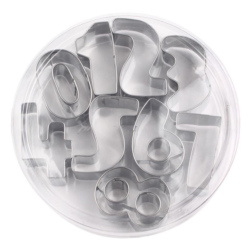 Stainless Steel Number Cookie Mold Set