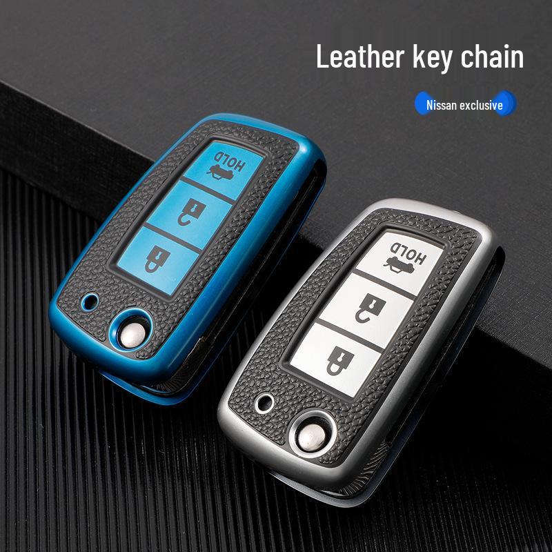 Nissan Schlüsselhülle für Qashqai, Tiida, Bluebird, Sylphy – Klappschlüssel-Schalenabdeckung