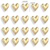 20 Cute Heart-shaped Decorative Magnets, Golden and Silvery Refrigerator Magnets, Small Home Kitchen Magnet Set for Decorating Office Whiteboards