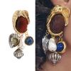 Retro Ethnic Style Drop Earrings Jewelry Irregular Geometric Ear Pendant Retro Ethnic Style Earrings for Fashionistas