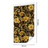 Golden Hibiscus Ochre Wallpaper, Ochre Bottom for Living Room and Bedroom 50x1000