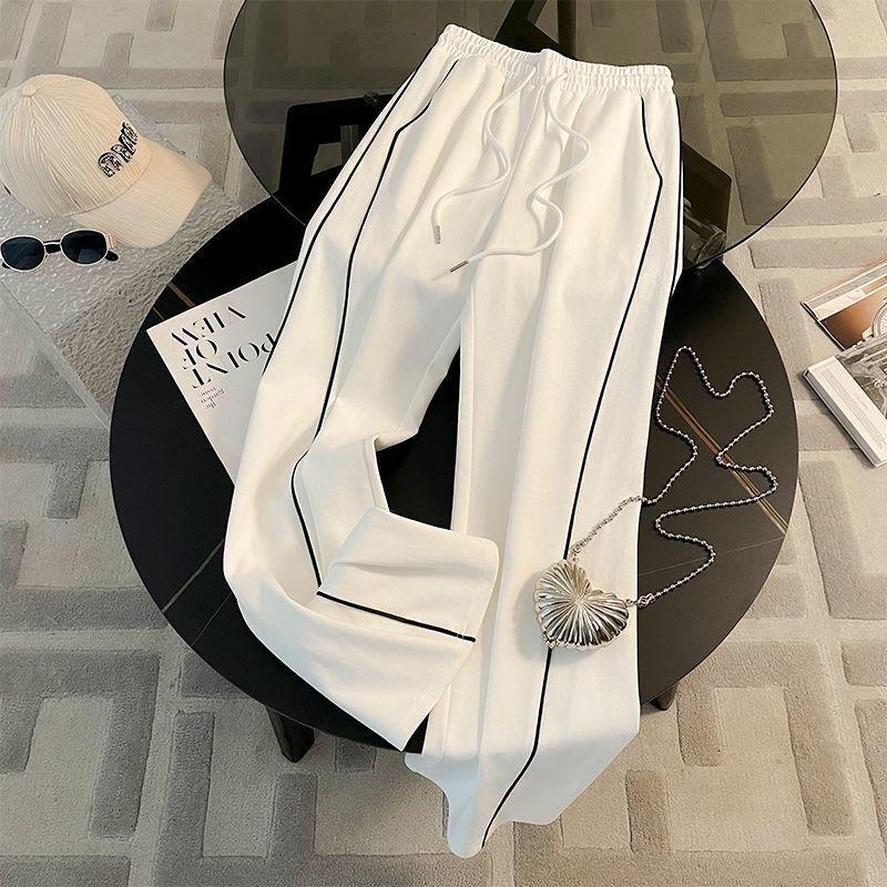 Women's Trendy Autumn Street Style Tracksuit: Zipper Hoodie & Wide-Leg Pants Two-Piece Set