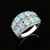 Exquisite 925 sterling silver ring natural opal October Birthstone real gemstones fine jewelry for women's Anniversary gifts
