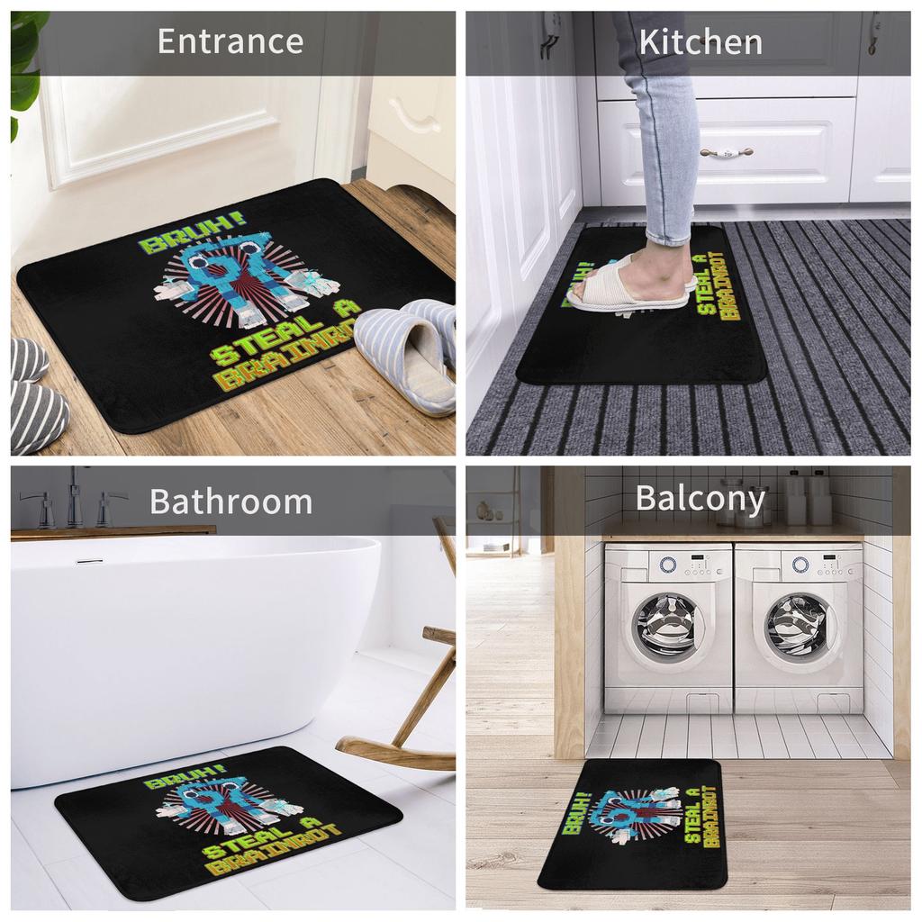 Bruh 67 Funny Brainrot Meme Doormat Mat Anti-Slip  Kitchen Bath Garage Rug Carpet 40*60cm