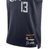 Nike Paul George No. 13 Clippers 2023-24 City Edition Jersey Men Tops Black Grey DX8505-419