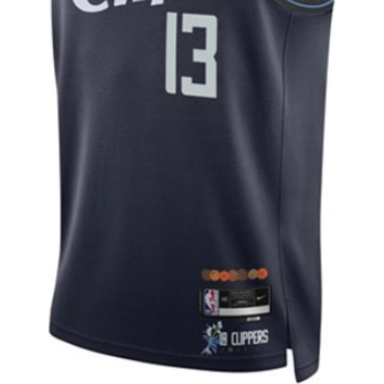 Nike Paul George No. 13 Clippers 2023-24 City Edition Jersey Men Tops Black Grey DX8505-419
